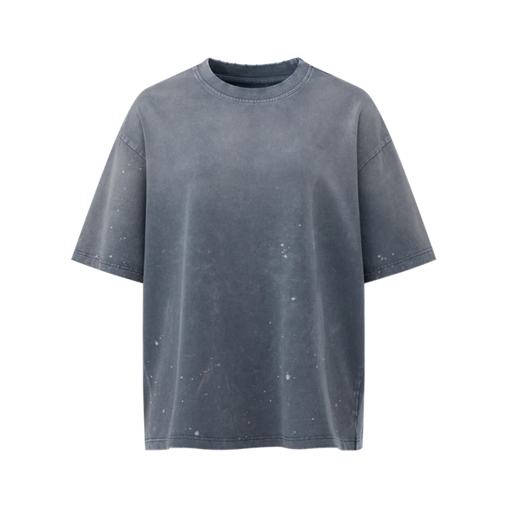 Hurtownia OEM w trudnej sytuacji Splatter Wash Heavyweight T Shirt Kornit DTG Print